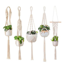 Load image into Gallery viewer, Hand Woven Macrame Tapestry Plant Hanger Holder
