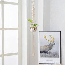 Load image into Gallery viewer, Hand Woven Macrame Tapestry Plant Hanger Holder