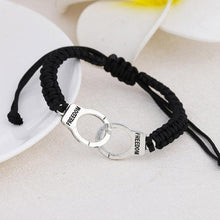 Load image into Gallery viewer, Handmade Adjustable Handcuffs Bracelets For Men Women Couple Valentine Day Jewelry Handcuff Couple Bracelets Handmade Infinity Forever Strentch Friend Bracelet Adjustable Bestfriend Matching Rope Bracelet