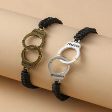 Load image into Gallery viewer, Handmade Adjustable Handcuffs Bracelets For Men Women Couple Valentine Day Jewelry Handcuff Couple Bracelets Handmade Infinity Forever Strentch Friend Bracelet Adjustable Bestfriend Matching Rope Bracelet