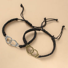 Load image into Gallery viewer, Handmade Adjustable Handcuffs Bracelets For Men Women Couple Valentine Day Jewelry Handcuff Couple Bracelets Handmade Infinity Forever Strentch Friend Bracelet Adjustable Bestfriend Matching Rope Bracelet
