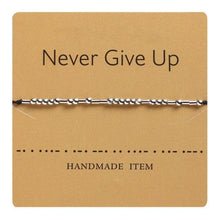 Load image into Gallery viewer, Handmade Beads Black String Bracelet With I Love You Lettering Cardboard Creative Charm Jewelry Couples Matching Bracelets Gifts For Couples Mom Daughter Best Friend 16-25cm