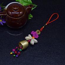 Load image into Gallery viewer, Handmade Copper Wind Chimes Hanging Ethnic Wind Bronze Bell Wood Fish Pendant Mobile Wind Chime Home Garden Outdoor Living Decoration Wind Bells Handmade Pendants For Birthday Gift & Home Decors