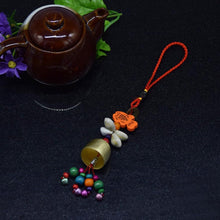 Load image into Gallery viewer, Handmade Copper Wind Chimes Hanging Ethnic Wind Bronze Bell Wood Fish Pendant Mobile Wind Chime Home Garden Outdoor Living Decoration Wind Bells Handmade Pendants For Birthday Gift & Home Decors