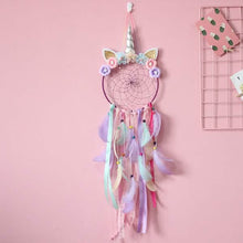 Load image into Gallery viewer, Handmade Feather Dream Catcher Wall Hanging Decoration