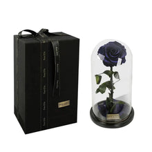 Load image into Gallery viewer, Handmade Preserved Enchanted Rose With Glass Dome on Wood Base - Rose for Christmas ,Valentine's Day