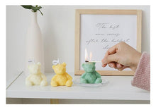 Load image into Gallery viewer, Handmade Scented Candles Creative Teddy Dog Candles Cute Bear Birthday Candles Bear Shaped Cool Candles Scented Funky Candles Aesthetic Candles Birthday Cake Decoration Cake Topper Decor For Baby ShoweAromatherapy Teddy Bear Shape Candle Gift