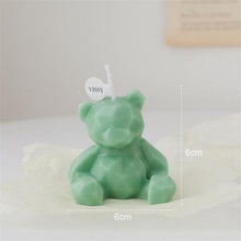 Load image into Gallery viewer, Handmade Scented Candles Creative Teddy Dog Candles Cute Bear Birthday Candles Bear Shaped Cool Candles Scented Funky Candles Aesthetic Candles Birthday Cake Decoration Cake Topper Decor For Baby ShoweAromatherapy Teddy Bear Shape Candle Gift
