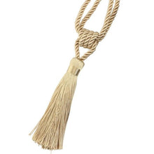Load image into Gallery viewer, Handmade Tassel Curtain Tieback Room Accessories Gold Curtain Buckle Rope Home Decoration Holdback Window Fringe Curtain Tiebacks Hand-Woven Holdbacks Home Decorative Tassels Tiebacks