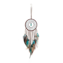 Load image into Gallery viewer, Handmade White Feather Dream Catcher Wind Chimes Hanging Ornaments Ceiling Decor Room Dream Net Hanging Craft Gift Car Ornament Ribbons Feathers Wrapped Lights For Bedroom Decor Wedding Decorations