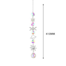 Load image into Gallery viewer, Hanging Sun Catcher Moon Light With Chain Pendant Ornament Crystal Balls Catcher Wind-chime Rainbow Maker Crystal Hanging Window Curtain Chandelier Outdoor Garden Home Decor Christmas Day Party Wedding Decoration