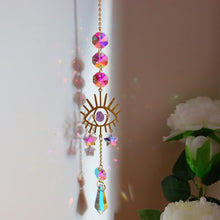 Load image into Gallery viewer, Hanging Sun Catcher Moon Light With Chain Pendant Ornament Crystal Balls Catcher Wind-chime Rainbow Maker Crystal Hanging Window Curtain Chandelier Outdoor Garden Home Decor Christmas Day Party Wedding Decoration
