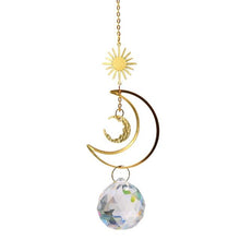 Load image into Gallery viewer, Hanging Sun Catcher Moon Light With Chain Pendant Ornament Crystal Balls Catcher Wind-chime Rainbow Maker Crystal Hanging Window Curtain Chandelier Outdoor Garden Home Decor Christmas Day Party Wedding Decoration