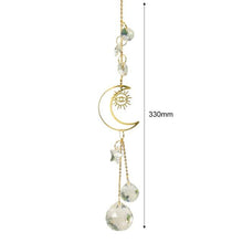 Load image into Gallery viewer, Hanging Sun Catcher Moon Light With Chain Pendant Ornament Crystal Balls Catcher Wind-chime Rainbow Maker Crystal Hanging Window Curtain Chandelier Outdoor Garden Home Decor Christmas Day Party Wedding Decoration