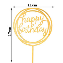 Load image into Gallery viewer, Happy Birthday Cake Topper Gold Cake Topper Acrylic Cake Topper Happy Birthday Cake Topper Cake Decoration Acrylic Letter Cake Toppers Party Supplies Happy Birthday Black Cake Decorations