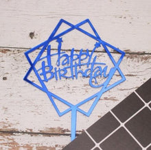 Load image into Gallery viewer, Happy Birthday Cake Topper Gold Cake Topper Acrylic Cake Topper Happy Birthday Cake Topper Cake Decoration Acrylic Letter Cake Toppers Party Supplies Happy Birthday Black Cake Decorations
