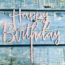Load image into Gallery viewer, Happy Birthday Cake Topper Gold Cake Topper Acrylic Cake Topper Happy Birthday Cake Topper Cake Decoration Acrylic Letter Cake Toppers Party Supplies Happy Birthday Black Cake Decorations