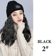 Load image into Gallery viewer, Hat Wig For Women Synthetic Long Wavy Wigs Autumn Winter Fashion Knitted Cap Hair Wig Hair Extensions Wigs For Black Women Cosplay Wigs For Women
