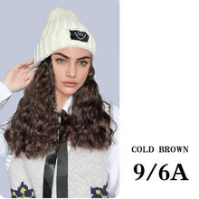 Load image into Gallery viewer, Hat Wig For Women Synthetic Long Wavy Wigs Autumn Winter Fashion Knitted Cap Hair Wig Hair Extensions Wigs For Black Women Cosplay Wigs For Women