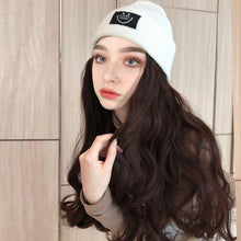 Load image into Gallery viewer, Hat Wig For Women Synthetic Long Wavy Wigs Autumn Winter Fashion Knitted Cap Hair Wig Hair Extensions Wigs For Black Women Cosplay Wigs For Women