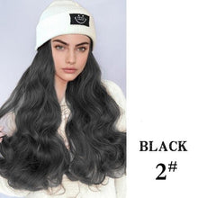 Load image into Gallery viewer, Hat Wig For Women Synthetic Long Wavy Wigs Autumn Winter Fashion Knitted Cap Hair Wig Hair Extensions Wigs For Black Women Cosplay Wigs For Women