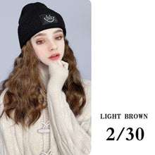 Load image into Gallery viewer, Hat Wig For Women Synthetic Long Wavy Wigs Autumn Winter Fashion Knitted Cap Hair Wig Hair Extensions Wigs For Black Women Cosplay Wigs For Women