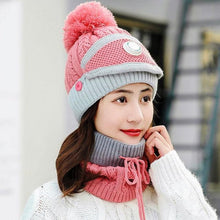 Load image into Gallery viewer, Hat Winter Mask balaclava Hat for girls Scarf Thick Warm Fleece Inside Knitted Hat Thick Mask Warm Full Face Scarf Winter Hats Hiking Face Scarf Balaclava Helmet Liner Cap Soft Sport Reusable Headgear Winter Fishing Warm Mask