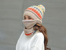 Load image into Gallery viewer, Hat Winter Mask balaclava Hat for girls Scarf Thick Warm Fleece Inside Knitted Hat Thick Mask Warm Full Face Scarf Winter Hats Hiking Face Scarf Balaclava Helmet Liner Cap Soft Sport Reusable Headgear Winter Fishing Warm Mask
