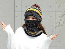 Load image into Gallery viewer, Hat Winter Mask balaclava Hat for girls Scarf Thick Warm Fleece Inside Knitted Hat Thick Mask Warm Full Face Scarf Winter Hats Hiking Face Scarf Balaclava Helmet Liner Cap Soft Sport Reusable Headgear Winter Fishing Warm Mask