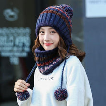 Load image into Gallery viewer, Hat Winter Mask balaclava Hat for girls Scarf Thick Warm Fleece Inside Knitted Hat Thick Mask Warm Full Face Scarf Winter Hats Hiking Face Scarf Balaclava Helmet Liner Cap Soft Sport Reusable Headgear Winter Fishing Warm Mask