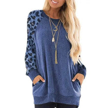 Load image into Gallery viewer, Haute Edition Women's Ultra Soft Long Sleeve Pullover Sweatshirt Leopard Design