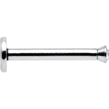 Load image into Gallery viewer, 16G 3/8 Bezel Set Clear Gem Internally Threaded Labret Monroe