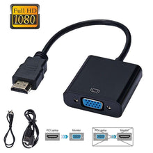 Load image into Gallery viewer, HD 1080P HDMI Compatible To VGA Adapter Converter Cable Gold-Plated HDMI to VGA Adapter For Laptop TV To Projector Display HDTV