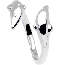 Load image into Gallery viewer, Silver Plated Double Dolphin Toe Ring