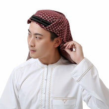 Load image into Gallery viewer, Headscarf Hijab Man Arabic Cotton Hijab Burqa Palestine Keffiyeh Scarf Arabian Islamic Clothing Men Muslim Hijab Wrap Pattern of Arab Shemagh Keffiyeh Men Arab Kufiyah Keffiyeh Arabic Muslim Head Wrap Men Scarf Shawl