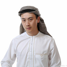 Load image into Gallery viewer, Headscarf Hijab Man Arabic Cotton Hijab Burqa Palestine Keffiyeh Scarf Arabian Islamic Clothing Men Muslim Hijab Wrap Pattern of Arab Shemagh Keffiyeh Men Arab Kufiyah Keffiyeh Arabic Muslim Head Wrap Men Scarf Shawl