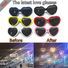 Load image into Gallery viewer, Heart Effect Diffraction Glasses That Turn Lights into Hearts Shaped Love Effects Glasses Watch The Lights Change to Heart Shape At Night Diffraction Glasses For Unisex Sunglasses