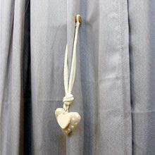 Load image into Gallery viewer, Heart Magnetic Curtain Tiebacks Room Curtains Buckle Holder Decor Clip For Home Decoration Accessories Magnet Tieback Clips Lovely Heart Shape Curtain Tiebacks Natural Cotton Linen Rope Window Curtain Buckle Kids Room Drapes Holder Decor