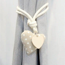 Load image into Gallery viewer, Heart Magnetic Curtain Tiebacks Room Curtains Buckle Holder Decor Clip For Home Decoration Accessories Magnet Tieback Clips Lovely Heart Shape Curtain Tiebacks Natural Cotton Linen Rope Window Curtain Buckle Kids Room Drapes Holder Decor