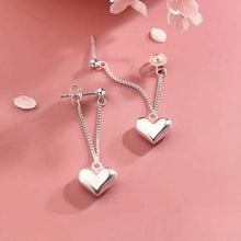 Load image into Gallery viewer, Heart-Shaped Dangle Earrings