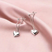 Load image into Gallery viewer, Heart-Shaped Dangle Earrings