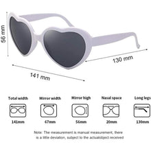 Load image into Gallery viewer, Heart Shaped Sunglasses EDM Festival Light Changing Eyewear Heart Effect