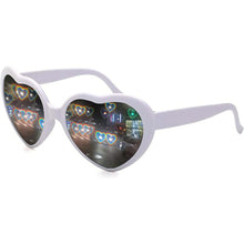 Load image into Gallery viewer, Heart Shaped Sunglasses EDM Festival Light Changing Eyewear Heart Effect