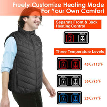 Load image into Gallery viewer, Heated Vest Electric USB Jacket with 3 Temperature Levels