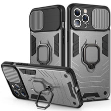 Load image into Gallery viewer, Heavy Duty Protective Phone Case Built-in Rotating Ring Kickstand Shockproof Case Camera Protection Armor Phone Case For iPhone 13 Pro Max 12 11 XR XS Max Shockproof Bumper Ring Holder Back Cover