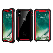 Load image into Gallery viewer, Heavy Duty Shockproof Phone Case For iPhone 14 13 12 Soft Transparent Back Cover Full-Body Clear Bumper Case with Built-in Screen Protector For iPhone