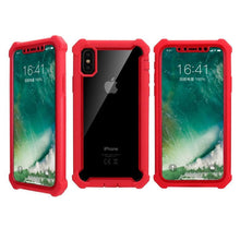 Load image into Gallery viewer, Heavy Duty Shockproof Phone Case For iPhone 14 13 12 Soft Transparent Back Cover Full-Body Clear Bumper Case with Built-in Screen Protector For iPhone