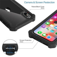 Load image into Gallery viewer, Heavy Duty Shockproof Phone Case For iPhone 14 13 12 Soft Transparent Back Cover Full-Body Clear Bumper Case with Built-in Screen Protector For iPhone