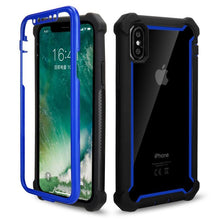 Load image into Gallery viewer, Heavy Duty Shockproof Phone Case For iPhone 14 13 12 Soft Transparent Back Cover Full-Body Clear Bumper Case with Built-in Screen Protector For iPhone