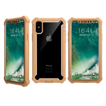 Load image into Gallery viewer, Heavy Duty Shockproof Phone Case For iPhone 14 13 12 Soft Transparent Back Cover Full-Body Clear Bumper Case with Built-in Screen Protector For iPhone